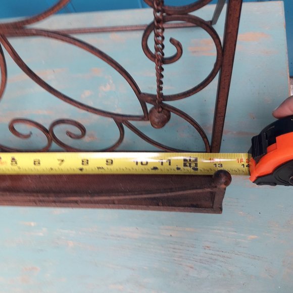 Metal Cook Book Display Stand Kickstand Page Holder Chain with Weights Vintage - Picture 6 of 12